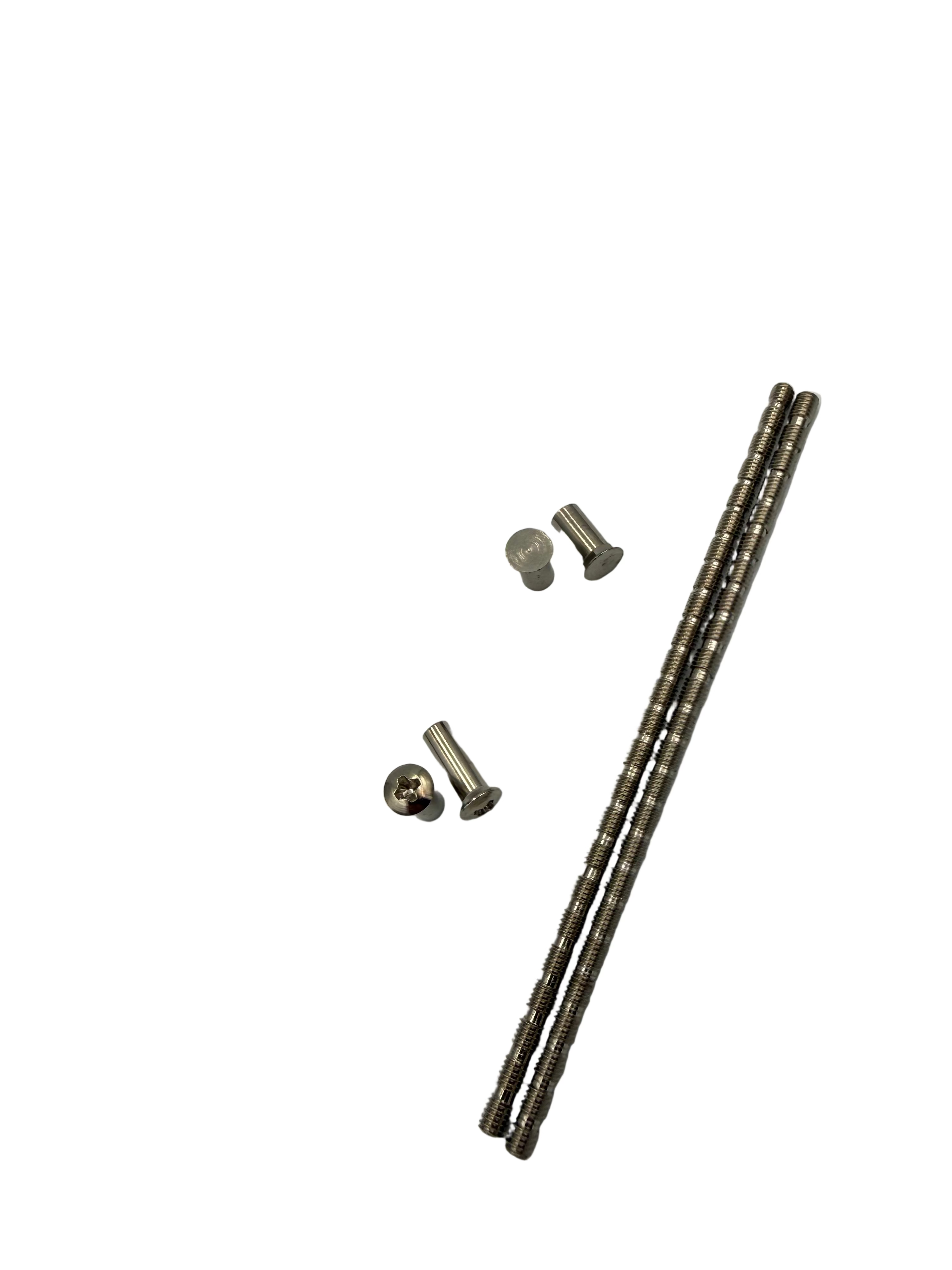 Knækskruer M4-120 mm med hylstermøtrik - til døre med udvendig greb - chrome