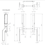 Handle - Left - for exterior mounting